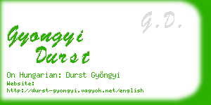 gyongyi durst business card
